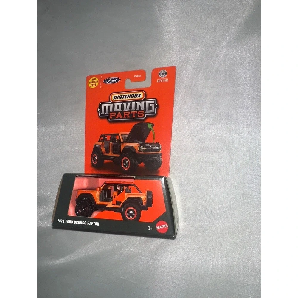 Matchbox Moving Parts 2024 Ford Bronco Raptor Orange Die-Cast Car FWD28 New